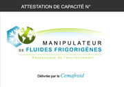 logo certification manipulateur de fluides frigorigènes